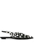 The Attico Rhinestone-Embellished Flat Slingback Black
