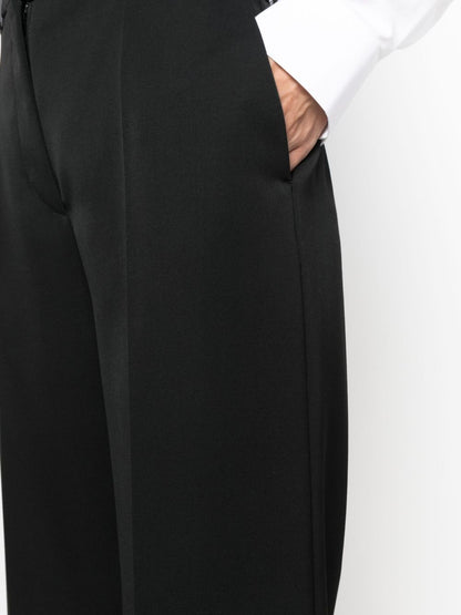 Lanvin Wide-Leg High-Waisted Tailored Trousers Black