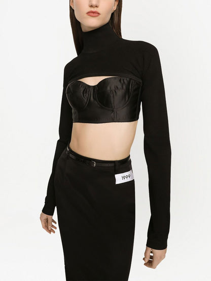 D&amp;G cropped high-neck top