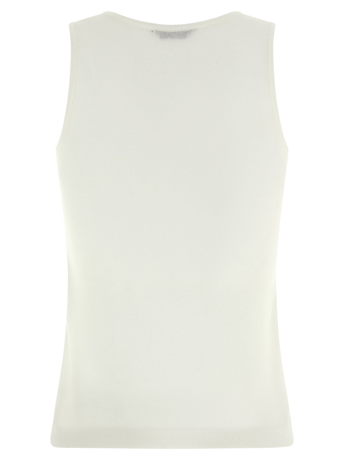 Balenciaga Logo Embroidery Tank Top White