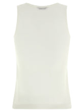 Balenciaga Logo Embroidery Tank Top White