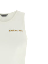 Balenciaga Logo Embroidery Tank Top White