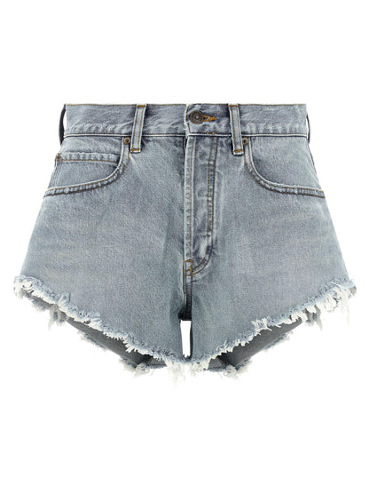 Balenciaga Denim Shorts Light Blue