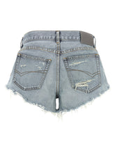 Balenciaga Denim Shorts Light Blue