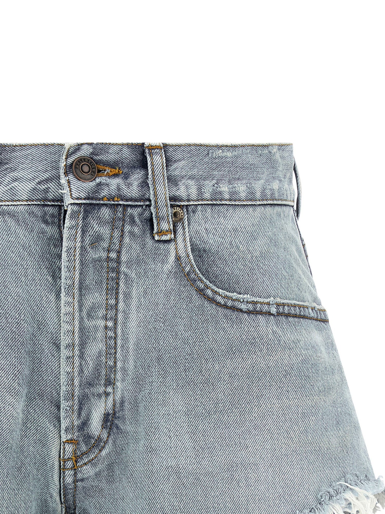 Balenciaga Denim Shorts Light Blue