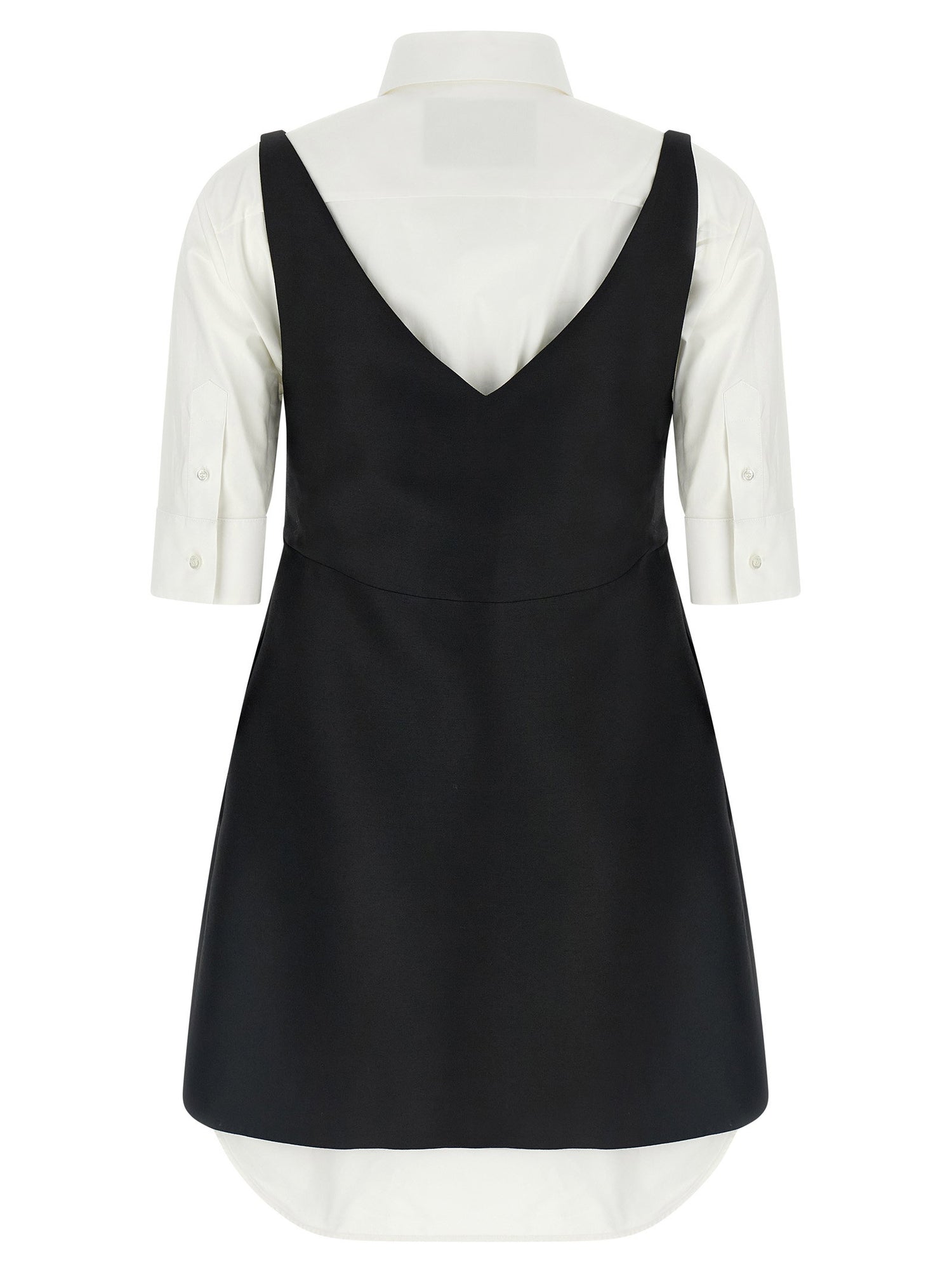 Balenciaga Chemisier Ibrido Dress White/Black
