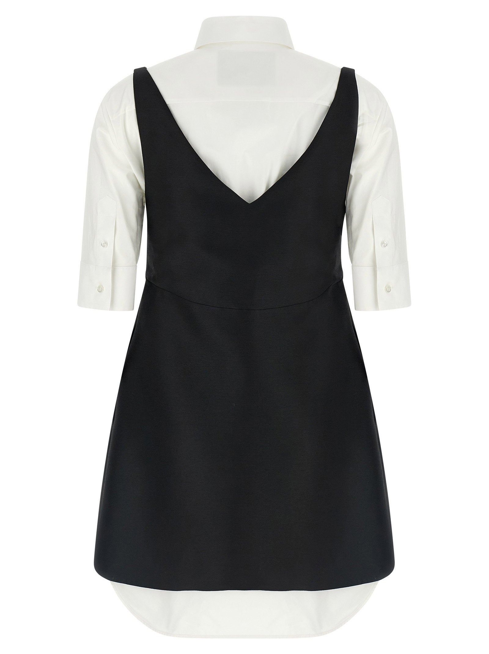 Balenciaga Chemisier Ibrido Dress White/Black