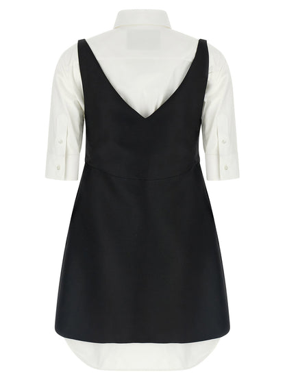 Balenciaga Chemisier Ibrido Dress White/Black
