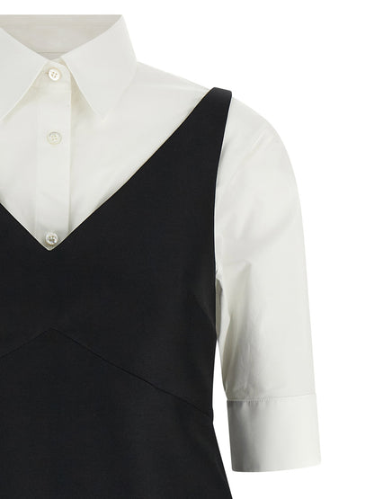 Balenciaga Chemisier Ibrido Dress White/Black