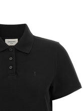 Saint Laurent Cassandre Crop Polo Shirt Black