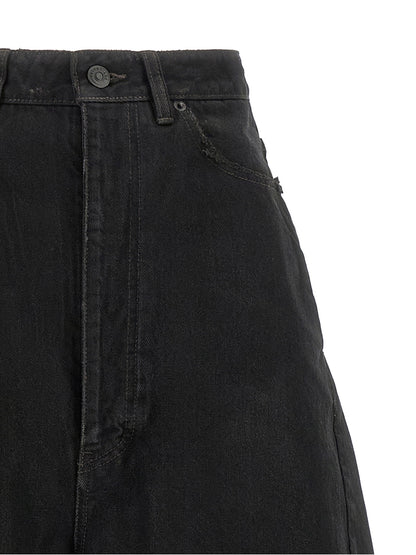 Balenciaga Barrel Leg Jeans Black  