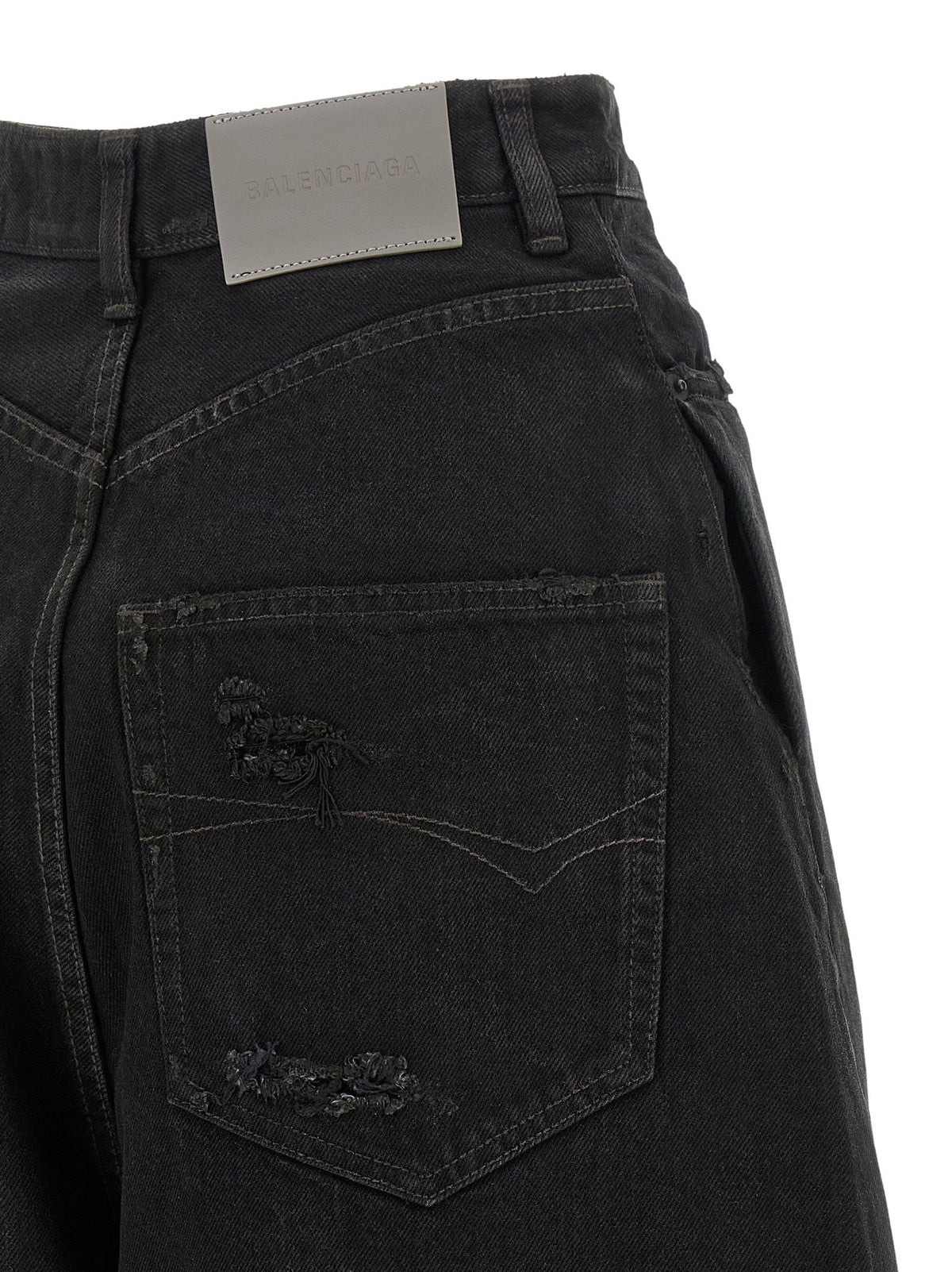 Balenciaga Barrel Leg Jeans Black  
