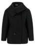 Balenciaga Asymmetrical Neck Caban Black