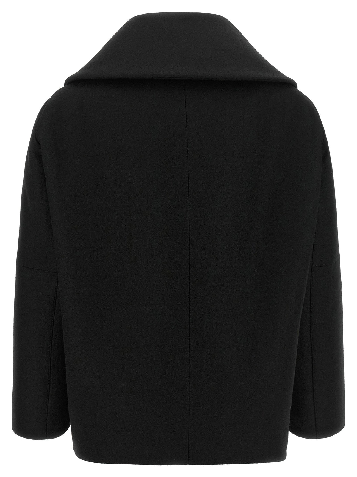 Balenciaga Asymmetrical Neck Caban Black