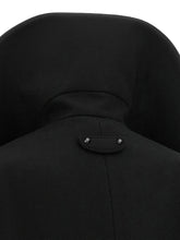 Balenciaga Asymmetrical Neck Caban Black