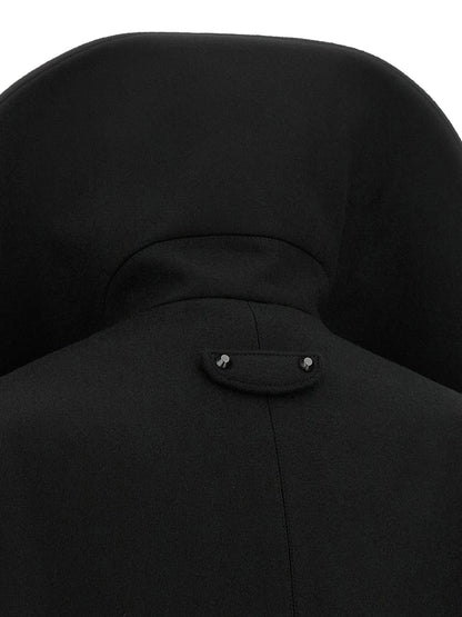Balenciaga Asymmetrical Neck Caban Black