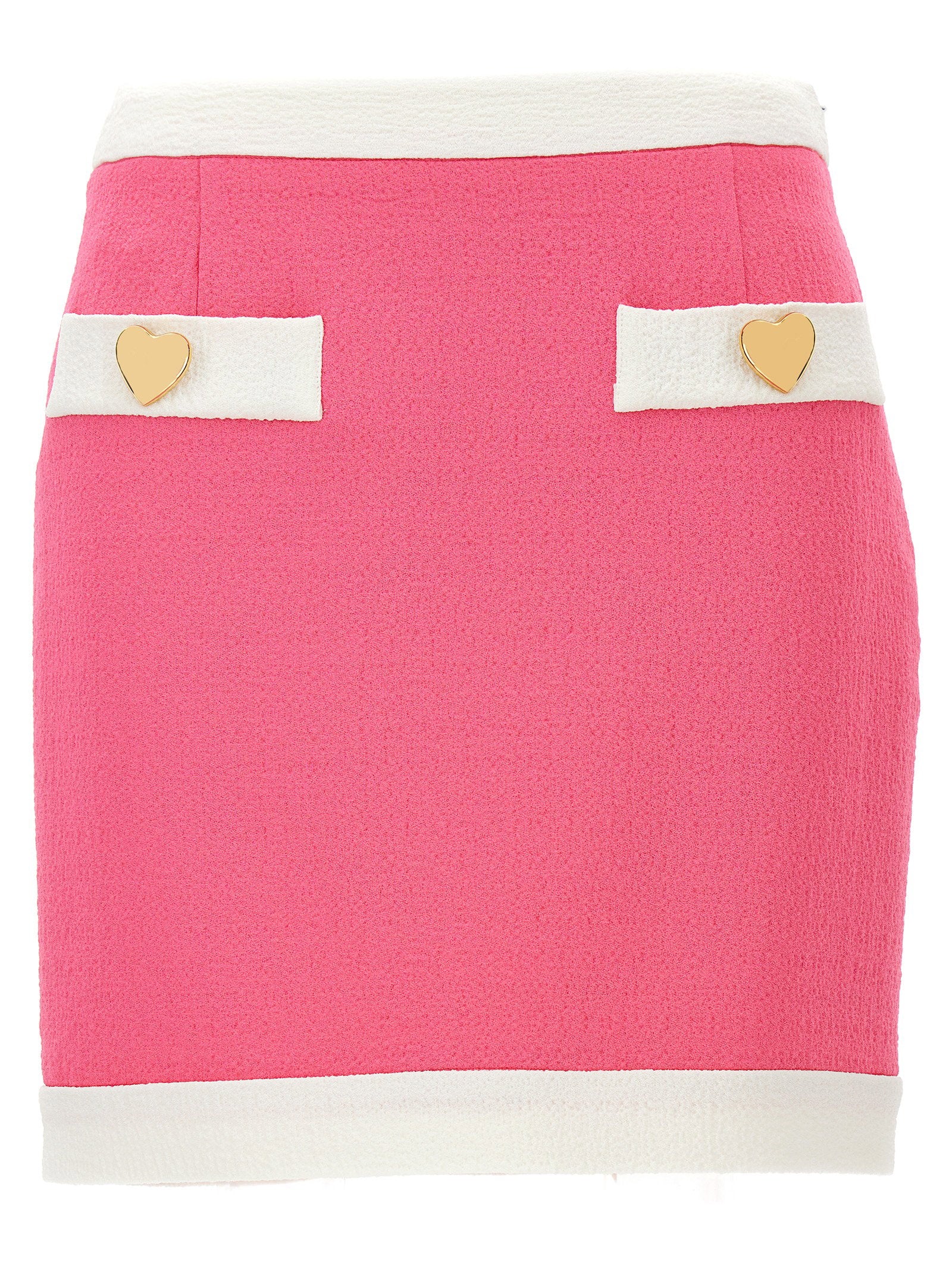 Moschino Heart Buttons Skirt Pink