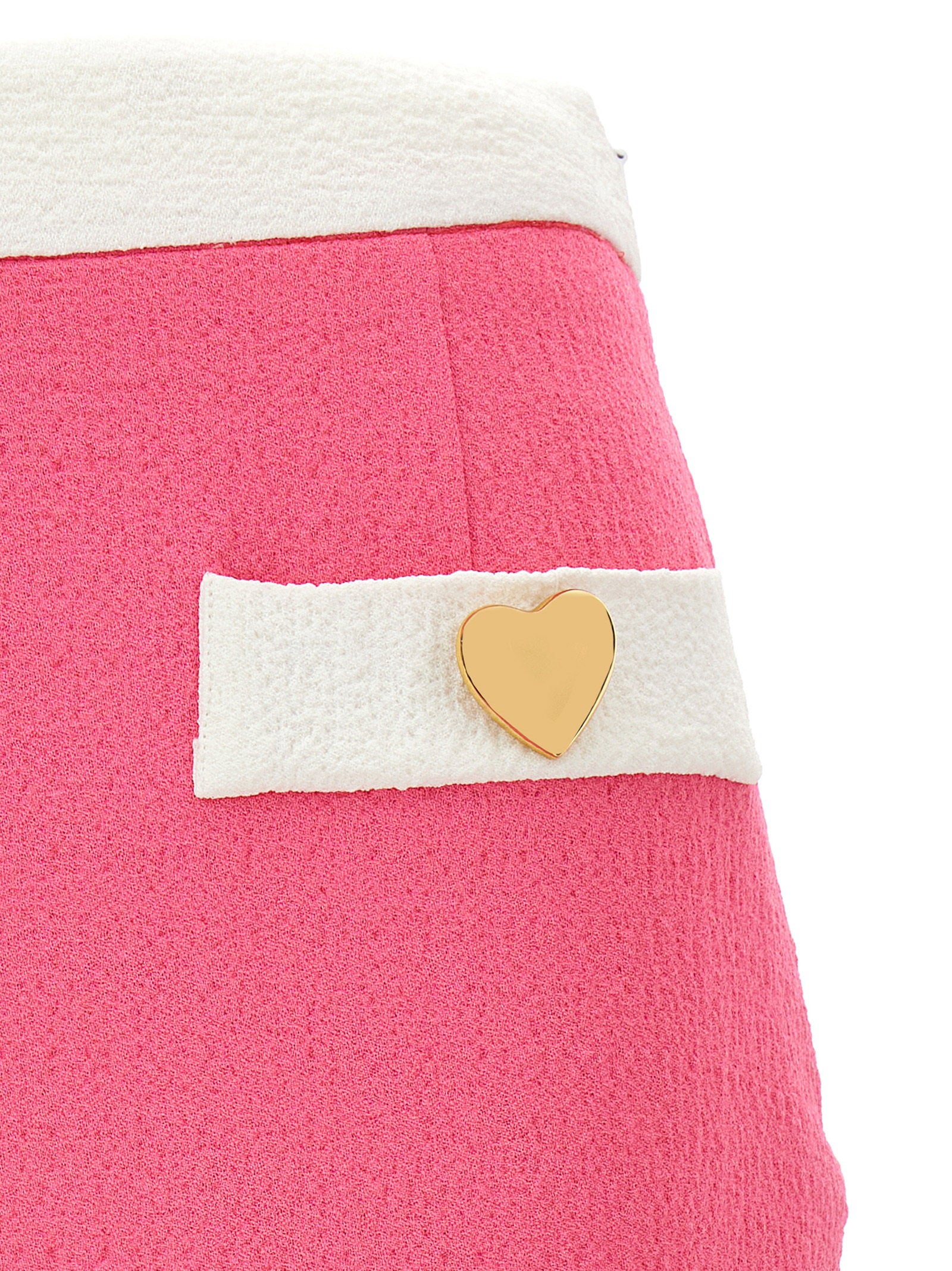 Moschino Heart Buttons Skirt Pink