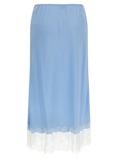 Moschino Lace Skirt Light blue