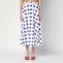 Moschino Flared White Polka Dot Cotton Skirt White