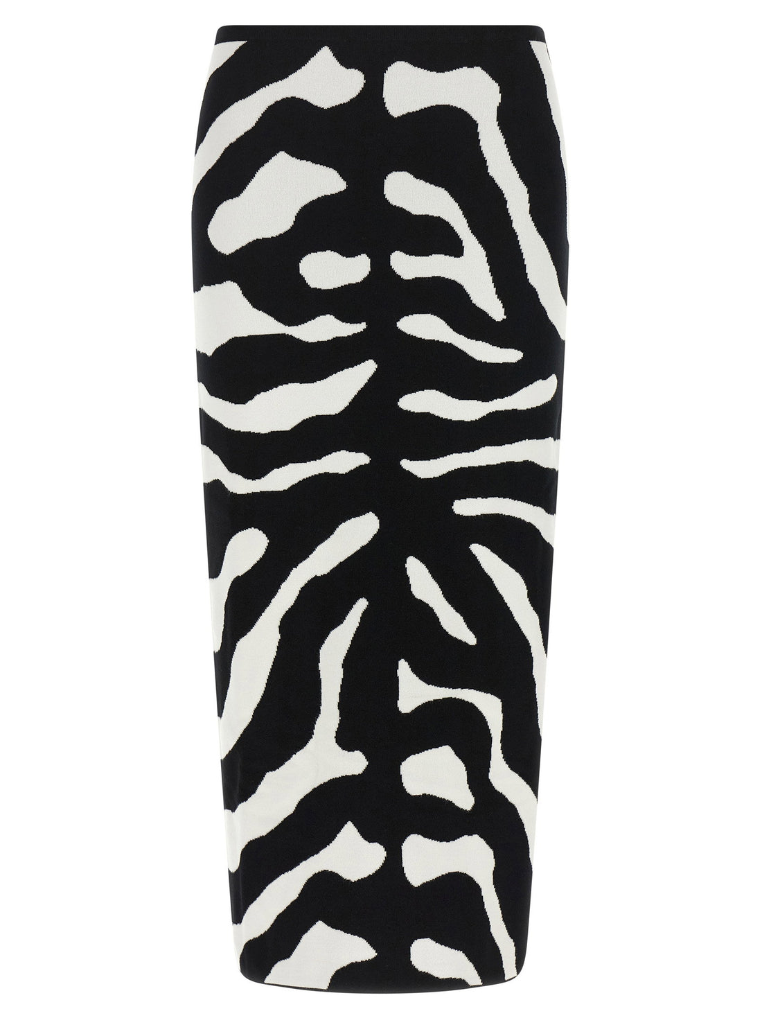 Moschino Zebra Intarsia Skirt White/Black