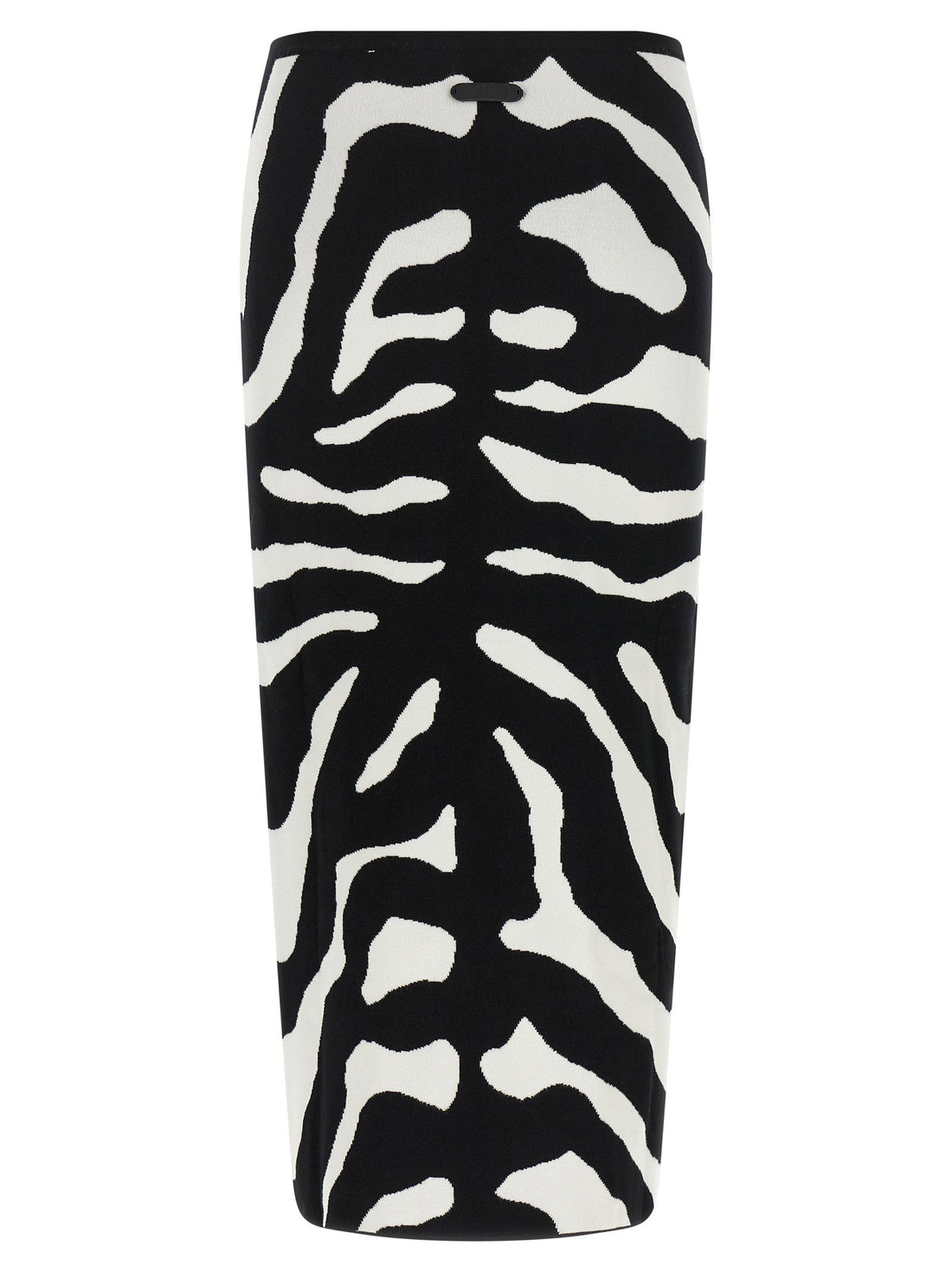 Moschino Zebra Intarsia Skirt White/Black