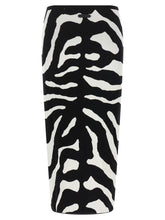 Moschino Zebra Intarsia Skirt White/Black