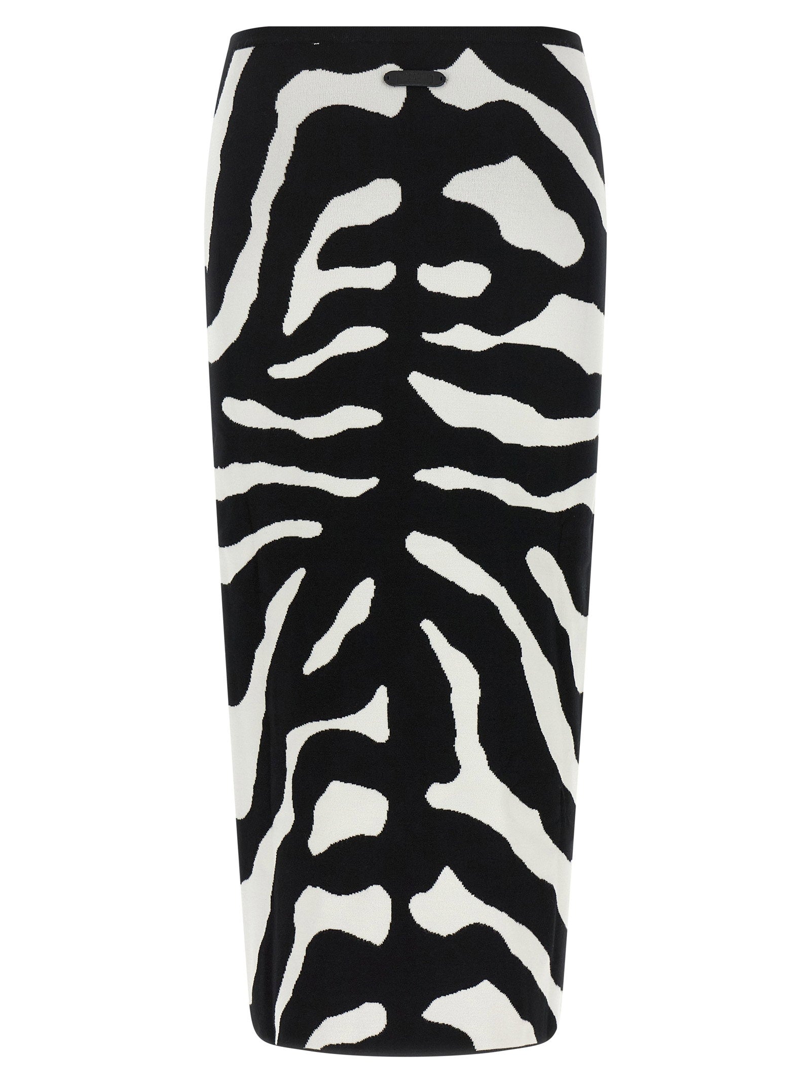 Moschino Zebra Intarsia Skirt White/Black