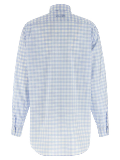 Moschino Heart Vichy Shirt Light blue