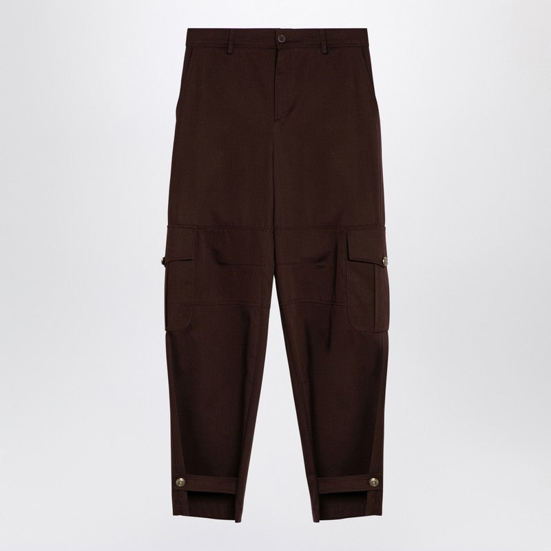 Moschino Wide-Leg Cargo Trousers in Brown brown