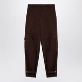 Moschino Wide-Leg Cargo Trousers in Brown brown