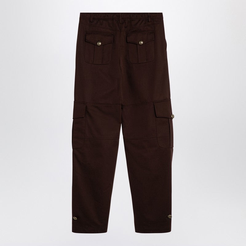 Moschino Wide-Leg Cargo Trousers in Brown brown