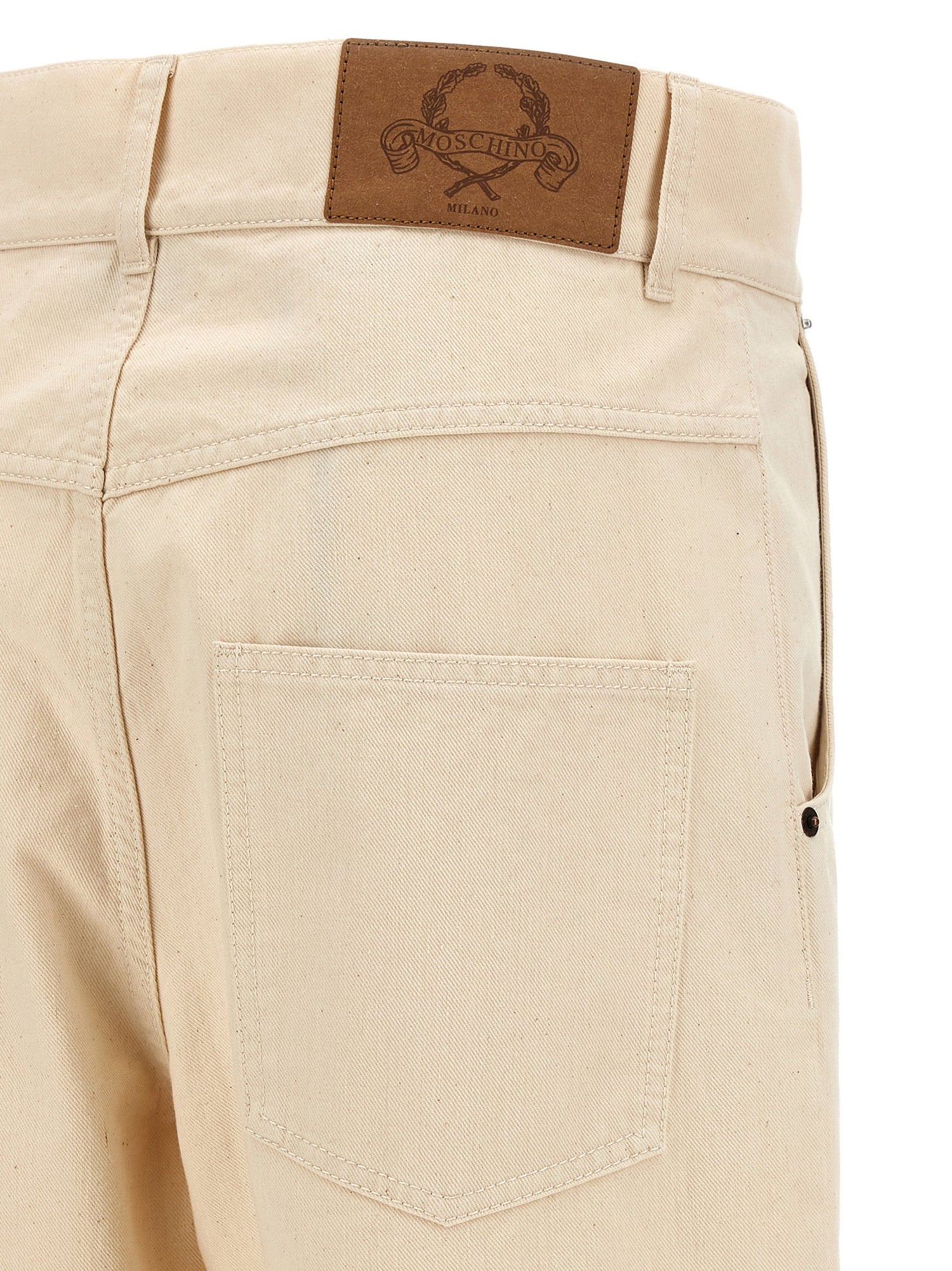 Moschino Cotton Trousers Beige