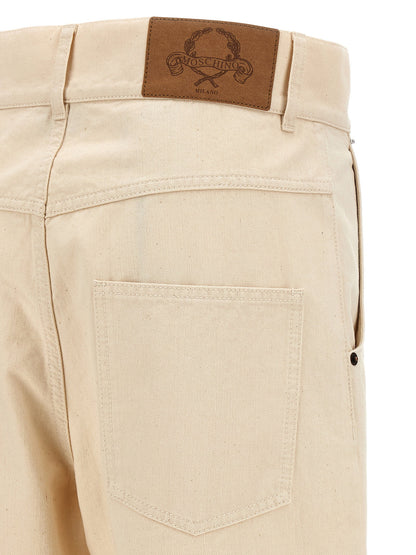 Moschino Cotton Trousers Beige