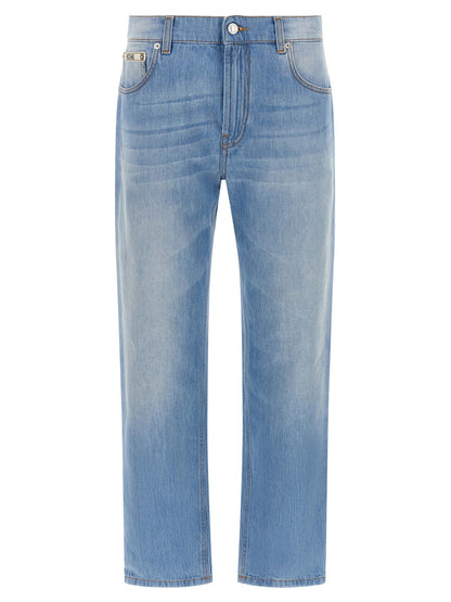 Moschino Straight Leg Jeans Light blue
