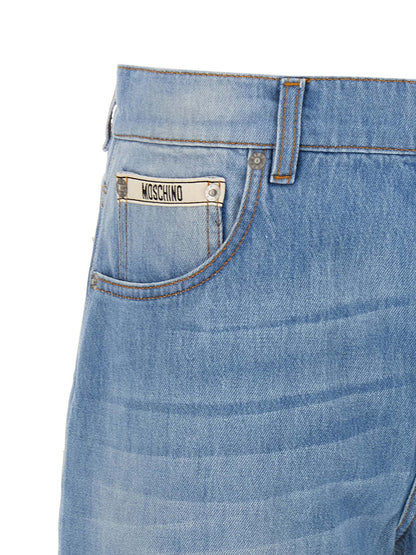 Moschino Straight Leg Jeans Light blue