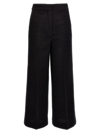 Moschino Cropped Bouclè Pants Black