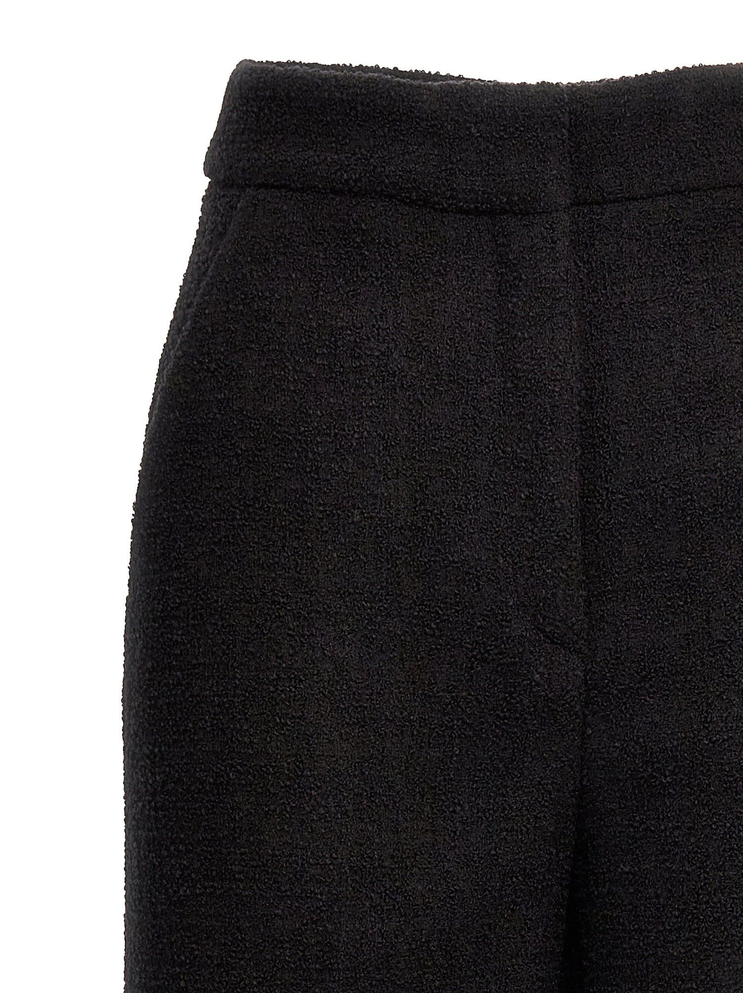 Moschino Cropped Bouclè Pants Black