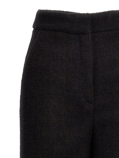 Moschino Cropped Bouclè Pants Black