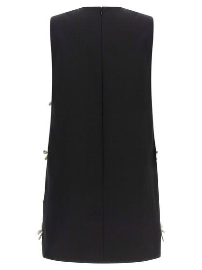 Moschino Bow Dress White/black
