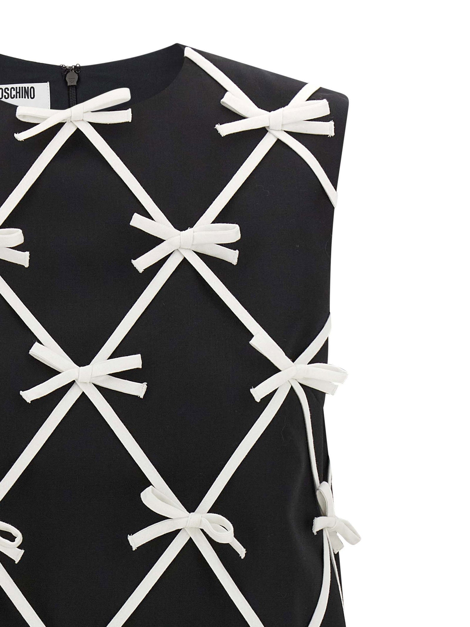 Moschino Bow Dress White/black