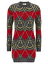 Moschino Smiley® Wool Dress Multicolor