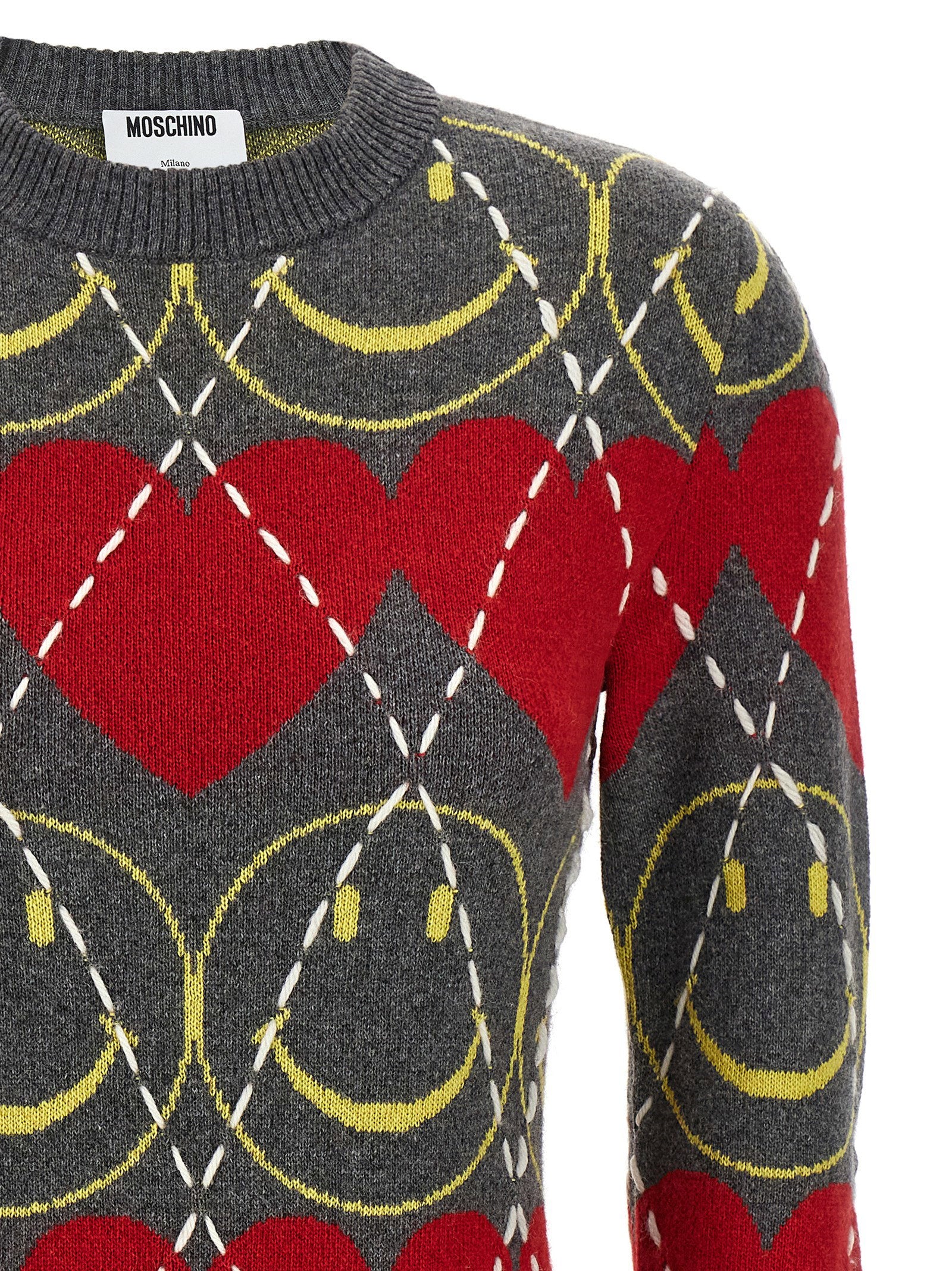 Moschino Smiley® Wool Dress Multicolor