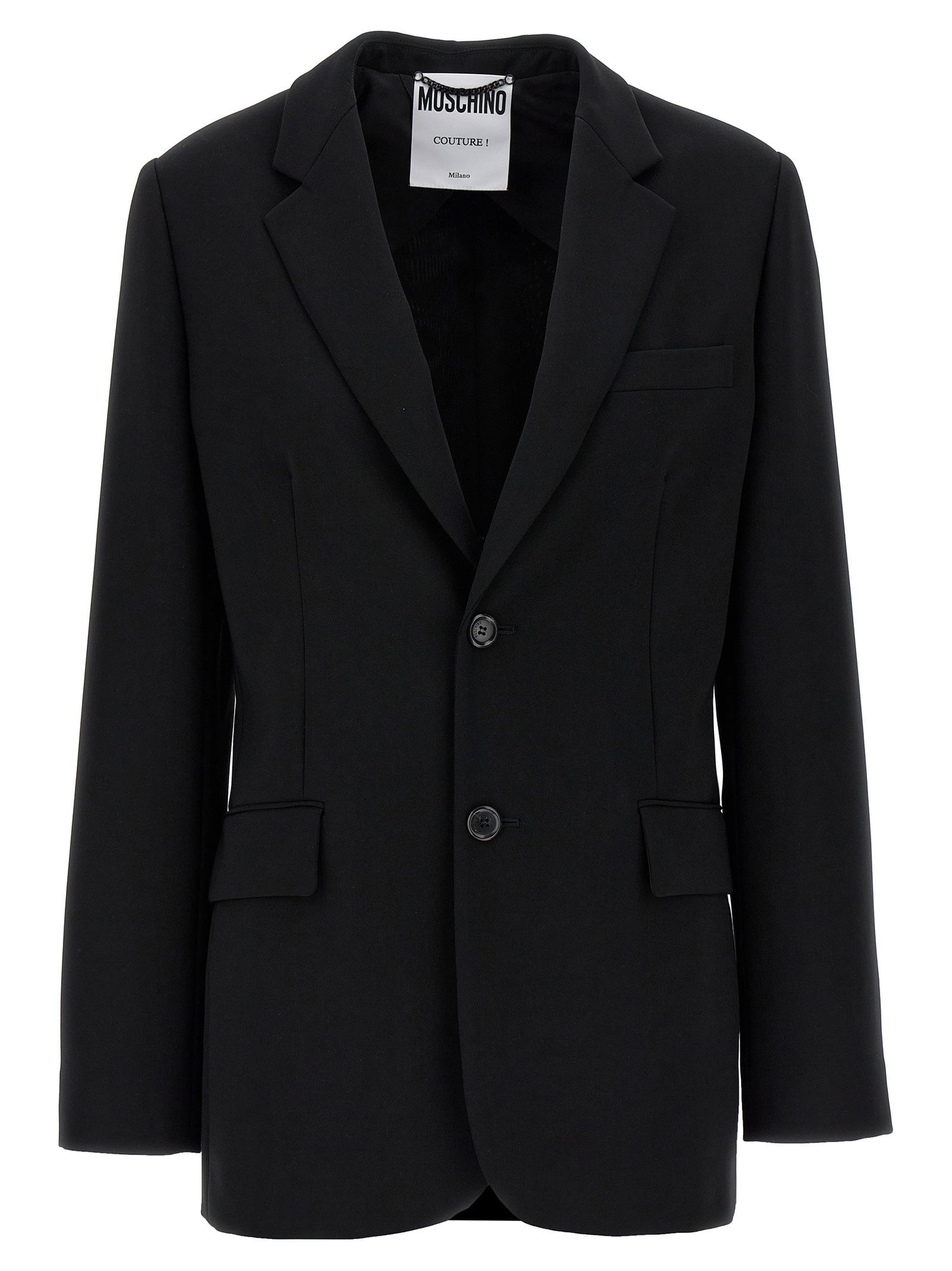 Moschino Single-breasted Martingale Blazer Black