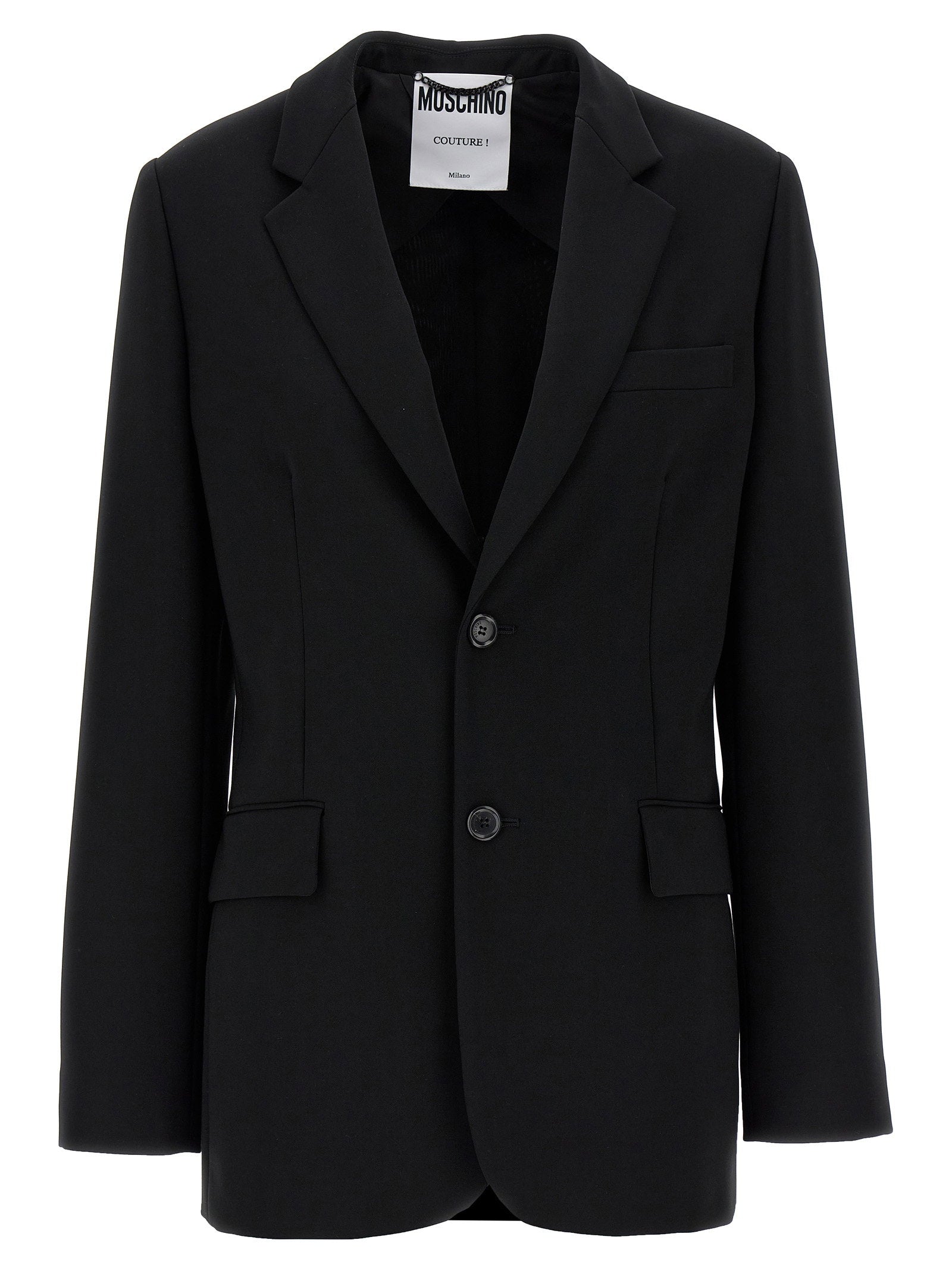 Moschino Single-breasted Martingale Blazer Black