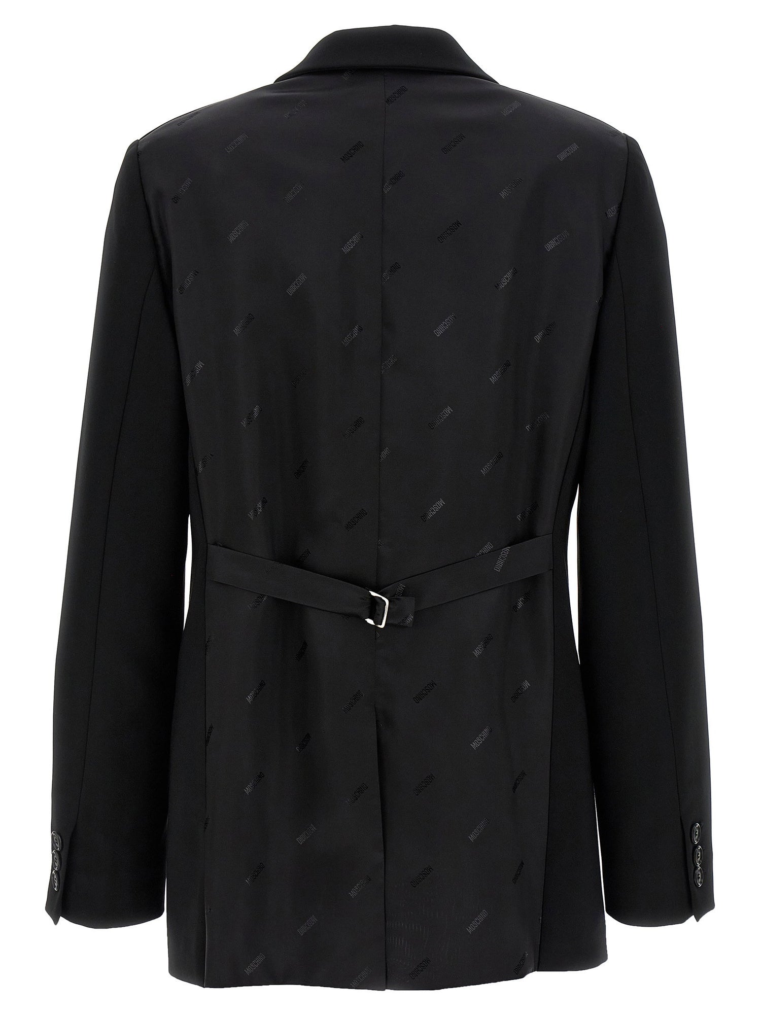 Moschino Single-breasted Martingale Blazer Black