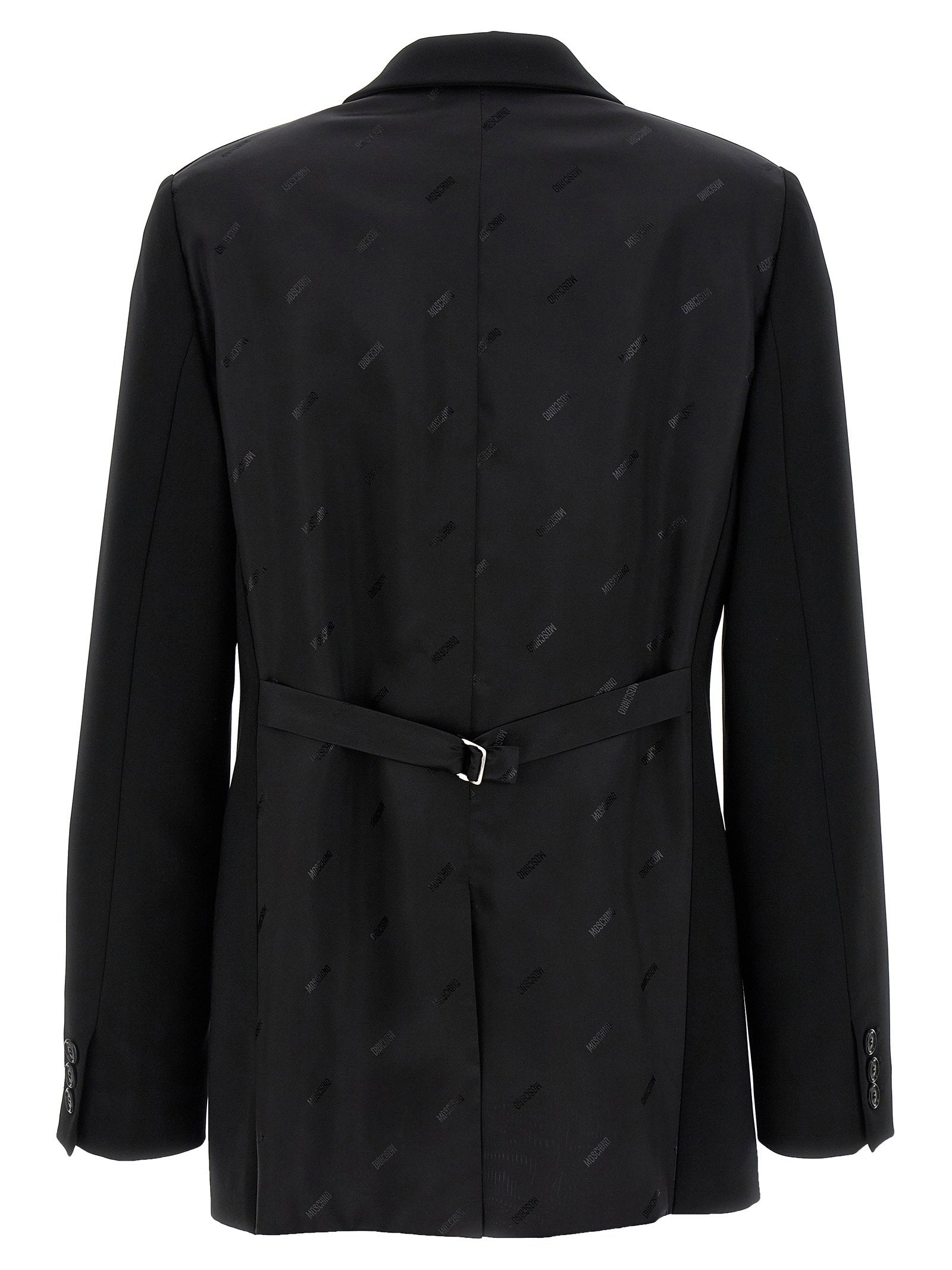 Moschino Single-breasted Martingale Blazer Black
