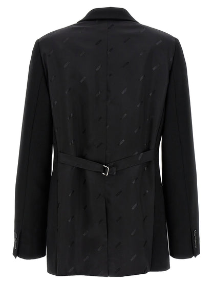 Moschino Single-breasted Martingale Blazer Black