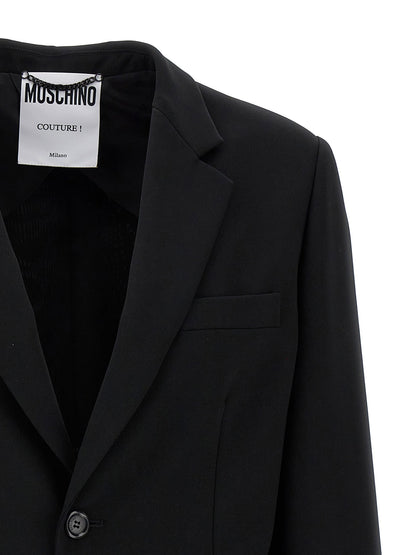 Moschino Single-breasted Martingale Blazer Black
