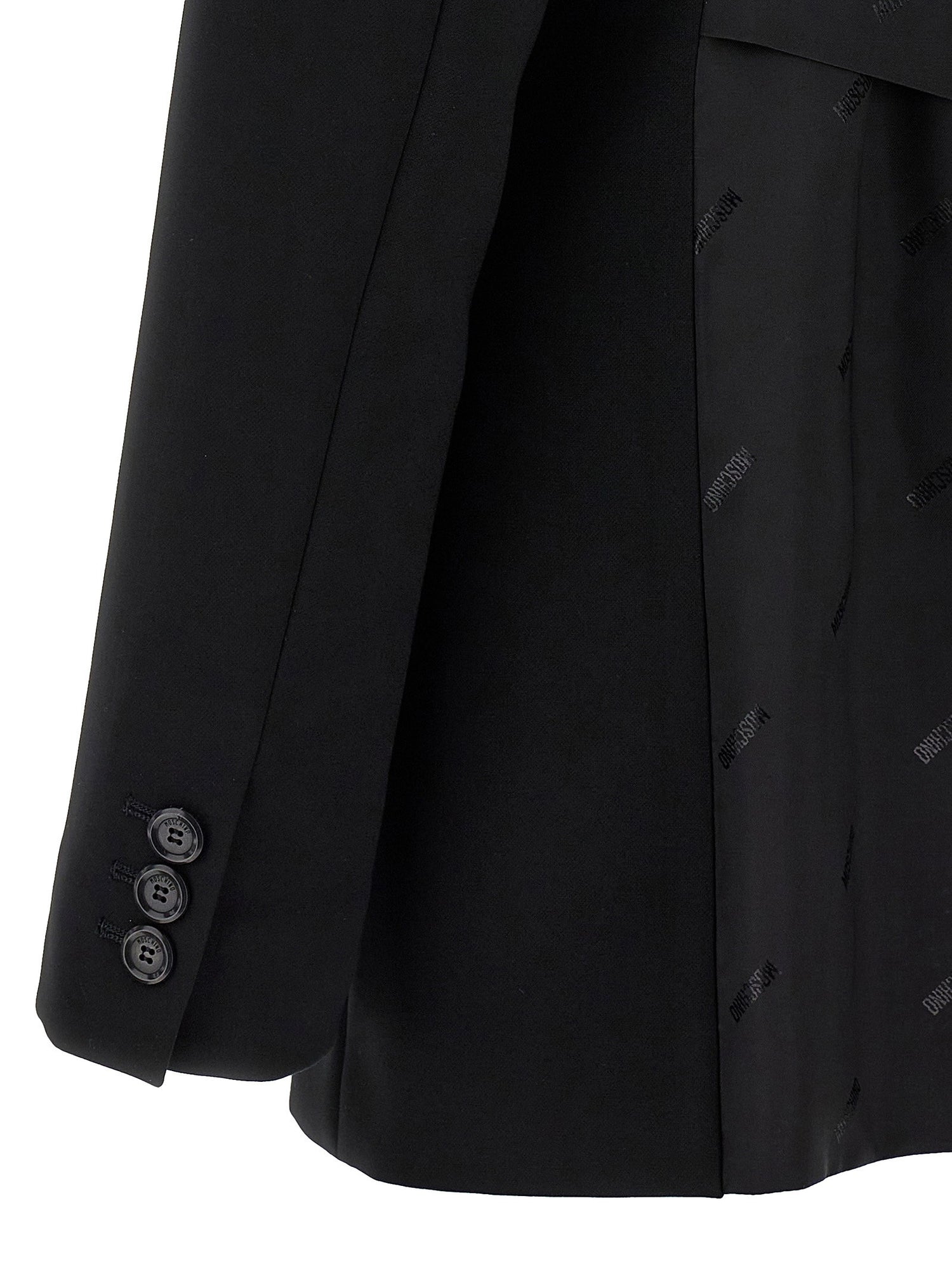 Moschino Single-breasted Martingale Blazer Black